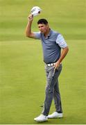 4 July 2019; Padraig Harrington of Ireland acknowledges the gallery after finishing his round on the 18th green during day one of the 2019 Dubai Duty Free Irish Open at Lahinch Golf Club in Lahinch, Clare. Photo by Ramsey Cardy/Sportsfile