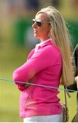 4 July 2019; Caroline Harrington, wife of Padraig Harrington, during day one of the 2019 Dubai Duty Free Irish Open at Lahinch Golf Club in Lahinch, Clare. Photo by Ramsey Cardy/Sportsfile