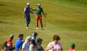 4 July 2019; Padraig Harrington, left, of Ireland and Ian Poulter of England walk together on the 14th fairway during day one of the 2019 Dubai Duty Free Irish Open at Lahinch Golf Club in Lahinch, Clare. Photo by Brendan Moran/Sportsfile