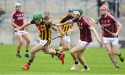 4 July 2019; Eoin Cody of Kilkenny in action against Mark Gill of Galway during the Bord Gais Energy Leinster GAA Hurling U20 Championship semi-final match between Galway and Kilkenny at Bord na Mona O'Connor Park in Tullamore, Offaly. Photo by Matt Browne/Sportsfile