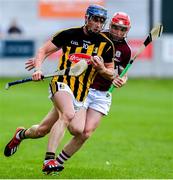 4 July 2019; Eoin O'Shea of Kilkenny in action against TJ Brennan of Galway during the Bord Gais Energy Leinster GAA Hurling U20 Championship semi-final match between Galway and Kilkenny at Bord na Mona O'Connor Park in Tullamore, Offaly. Photo by Matt Browne/Sportsfile