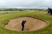 5 July 2019; Tyrrell Hatton of England plays from the bunker on the 12th during day two of the 2019 Dubai Duty Free Irish Open at Lahinch Golf Club in Lahinch, Clare. Photo by Brendan Moran/Sportsfile