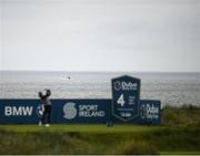 5 July 2019; A boat is seen as Tommy Fleetwood of England hits a shot from the 4th tee box during day two of the 2019 Dubai Duty Free Irish Open at Lahinch Golf Club in Lahinch, Clare. Photo by Ramsey Cardy/Sportsfile
