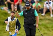 5 July 2019; Shane Lowry of Ireland acknowledges the gallery on the 13th hole during day two of the 2019 Dubai Duty Free Irish Open at Lahinch Golf Club in Lahinch, Clare. Photo by Ramsey Cardy/Sportsfile