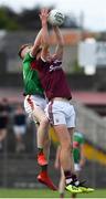 5 July 2019; James McLoughlin of Galway in action against Dylan Thornton of Mayo during the Electric Ireland Connacht GAA Football Minor Championship Final match between Galway and Mayo at Tuam Stadium in Tuam, Galway. Photo by Matt Browne/Sportsfile