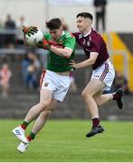 5 July 2019; Owen McHale of Mayo in action against Nathan Grainger of Galway during the Electric Ireland Connacht GAA Football Minor Championship Final match between Galway and Mayo at Tuam Stadium in Tuam, Galway. Photo by Matt Browne/Sportsfile