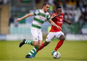 5 July 2019; Joey O'Brien of Shamrock Rovers in action against Romeo Parkes of Sligo Rovers during the SSE Airtricity League Premier Division match between Shamrock Rovers and Sligo Rovers at Tallaght Stadium in Tallaght, Dublin. Photo by Ben McShane/Sportsfile