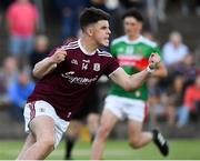 5 July 2019; Tomo Culhane of Galway celebrates after scoring a goal from the penalty spot against Mayo during the Electric Ireland Connacht GAA Football Minor Championship Final match between Galway and Mayo at Tuam Stadium in Tuam, Galway. Photo by Matt Browne/Sportsfile