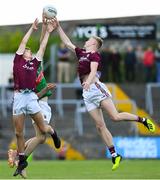 5 July 2019; Cian Hernon and Warren Seoige of Galway in action against Frank Irwin of Mayo during the Electric Ireland Connacht GAA Football Minor Championship Final match between Galway and Mayo at Tuam Stadium in Tuam, Galway. Photo by Matt Browne/Sportsfile