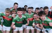 5 July 2019; Mayo players celebrate following the Electric Ireland Connacht GAA Football Minor Championship Final match between Galway and Mayo at Tuam Stadium in Tuam, Galway. Photo by Matt Browne/Sportsfile