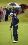 6 July 2019; Padraig Harrington of Ireland reacts after a missed putt on the 4th green during day three of the 2019 Dubai Duty Free Irish Open at Lahinch Golf Club in Lahinch, Clare. Photo by Ramsey Cardy/Sportsfile