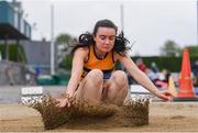 6 July 2019; Aisling Cassidy of Leevale AC, Co. Cork, competing in the Junior Long Jump event during the Irish Life Health Junior and U23 Outdoor Track and Field Championships at Tullamore Harriers Stadium, Tullamore in Offaly. Photo by Sam Barnes/Sportsfile