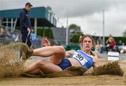6 July 2019; Katelyn Farrelly of Tullamore Harriers A.C., Co. Offaly, competing in the Junior Long Jump during the Irish Life Health Junior and U23 Outdoor Track and Field Championships at Tullamore Harriers Stadium, Tullamore in Offaly. Photo by Sam Barnes/Sportsfile