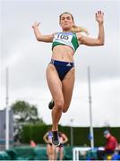 6 July 2019; Laura Cussen of Old Abbey A.C., Co. Cork, competing in the U23 Long Jump event during the Irish Life Health Junior and U23 Outdoor Track and Field Championships at Tullamore Harriers Stadium, Tullamore in Offaly. Photo by Sam Barnes/Sportsfile