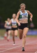 6 July 2019; Jenna Bromell of Emerald A.C., Co. Limerick, on her way to winning the U23 400m event during the Irish Life Health Junior and U23 Outdoor Track and Field Championships at Tullamore Harriers Stadium, Tullamore in Offaly. Photo by Sam Barnes/Sportsfile