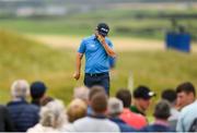 6 July 2019; Andy Sullivan of England reacts after a missed putt on the 9th during day three of the 2019 Dubai Duty Free Irish Open at Lahinch Golf Club in Lahinch, Clare. Photo by Ramsey Cardy/Sportsfile