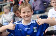 6 July 2019; Cavan fan Dylan Daly from Knockbride before the GAA Football All-Ireland Senior Championship Round 4 match between Cavan and Tyrone at St. Tiernach's Park in Clones, Monaghan. Photo by Oliver McVeigh/Sportsfile