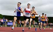 6 July 2019; James Dunne of Tullamore Harriers A.C., Co. Offaly, left, on his way to winning the Junior 1500m event, ahead of Jack Maher of Galway City Harriers A.C., Co. Galway, who finished second, during the Irish Life Health Junior and U23 Outdoor Track and Field Championships at Tullamore Harriers Stadium, Tullamore in Offaly. Photo by Sam Barnes/Sportsfile