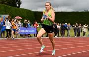 6 July 2019; Carla Sweeney of Rathfarnham W.S.A.F. A.C., Co.Dublin, on her way to winning the U23 1500m event during the Irish Life Health Junior and U23 Outdoor Track and Field Championships at Tullamore Harriers Stadium, Tullamore in Offaly. Photo by Sam Barnes/Sportsfile