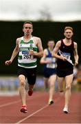 6 July 2019; Fearghal Curtin of Youghal A.C., Co. Waterford, on his way to winning the U23 1500m event during the Irish Life Health Junior and U23 Outdoor Track and Field Championships at Tullamore Harriers Stadium, Tullamore in Offaly. Photo by Sam Barnes/Sportsfile