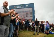6 July 2019; Cormac Sharvin of Northern Ireland watches his shot on to the 18th green during day three of the 2019 Dubai Duty Free Irish Open at Lahinch Golf Club in Lahinch, Clare. Photo by Ramsey Cardy/Sportsfile