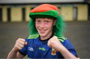6 July 2019; Mayo fan Mark Melvin from Knockmore, Mayo prior to the GAA Football All-Ireland Senior Championship Round 4 match between Galway and Mayo at the LIT Gaelic Grounds in Limerick. Photo by Eóin Noonan/Sportsfile