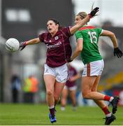 6 July 2019; Fabienne Cooney of Galway in action against Grace Kelly of Mayo during the 2019 TG4 Connacht Ladies Senior Football Final replay between Galway and Mayo at the LIT Gaelic Grounds in Limerick. Photo by Brendan Moran/Sportsfile