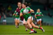 6 July 2019; Rachel Kearns of Mayo in action against Sarah Lynch of Galway during the 2019 TG4 Connacht Ladies Senior Football Final replay between Galway and Mayo at the LIT Gaelic Grounds in Limerick. Photo by Brendan Moran/Sportsfile