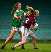 6 July 2019; Louise Ward of Galway in action against Sinead Cafferky of Mayo during the 2019 TG4 Connacht Ladies Senior Football Final replay between Galway and Mayo at the LIT Gaelic Grounds in Limerick. Photo by Brendan Moran/Sportsfile