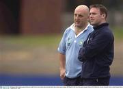 30 October 2003; Ireland captain and hooker Keith Wood in conversation with wing John Kelly, right, during squad training. 2003 Rugby World Cup, Irish squad training, Whitton Oval, Melbourne, Victoria, Australia. Picture credit; Brendan Moran / SPORTSFILE *EDI*