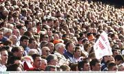 28 September 2003; A single Tyrone flag flying during the playing of the National anthem. Bank of Ireland All-Ireland Senior Football Championship Final, Armagh v Tyrone, Croke Park, Dublin. Picture credit; David Maher / SPORTSFILE