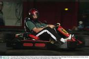 3 November 2003; Ireland lock Malcolm O'Kelly in action on an indoor karting track during a team rest day. 2003 Rugby World Cup, Ireland players rest day, Auscart Indoor Karting centre, Melbourne, Victoria, Australia. Picture credit; Brendan Moran / SPORTSFILE *EDI*
