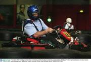 3 November 2003; Ireland prop John Hayes in action on an indoor karting track during a team rest day. 2003 Rugby World Cup, Ireland players rest day, Auscart Indoor Karting centre, Melbourne, Victoria, Australia. Picture credit; Brendan Moran / SPORTSFILE *EDI*