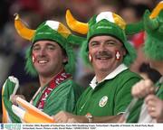 11 October 2003; Republic of Ireland fans. Euro 2004 Qualifying Game, Switzerland v Republic of Ireland, St, Jakob Park, Basel, Switzerland. Soccer. Picture credit; David Maher / SPORTSFILE *EDI*