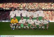 11 October 2003; Republic of Ireland team. Euro 2004 Qualifying Game, Switzerland v Republic of Ireland, St, Jakob Park, Basel, Switzerland. Soccer. Picture credit; David Maher / SPORTSFILE *EDI*