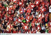 11 October 2003; Switzerland fans. Euro 2004 Qualifying Game, Switzerland v Republic of Ireland, St, Jakob Park, Basel, Switzerland. Soccer. Picture credit; David Maher / SPORTSFILE *EDI*