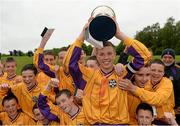 14 June 2013; Wexford captain Eoin Porter lifts the cup with his team-mates. 2013 SFAI Umbro Kennedy Bowl Final, Kildare v Wexford, UL Arena, University of Limerick, Limerick. Picture credit: Brian Lawless / SPORTSFILE