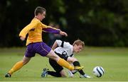 14 June 2013; Mark McGinley, Kildare, in action against Dean Doyle, Wexford. 2013 SFAI Umbro Kennedy Bowl Final, Kildare v Wexford, UL Arena, University of Limerick, Limerick. Picture credit: Brian Lawless / SPORTSFILE