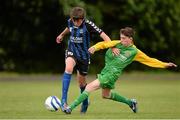 14 June 2013; Brian Derwin, Athlone, in action against Adam Byrne, Donegal. 2013 SFAI Umbro Kennedy Plate Final, Donegal v Athlone, UL Arena, University of Limerick, Limerick. Picture credit: Brian Lawless / SPORTSFILE