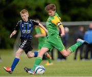 14 June 2013; Shane Blaney, Donegal, in action against Cormac Gavin, Athlone. 2013 SFAI Umbro Kennedy Plate Final, Donegal v Athlone, UL Arena, University of Limerick, Limerick. Picture credit: Brian Lawless / SPORTSFILE