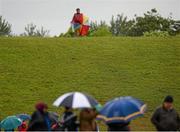 14 June 2013; Supporters brave the bad weather to watch the match. 2013 SFAI Umbro Kennedy Bowl Final, Kildare v Wexford, UL Arena, University of Limerick, Limerick. Picture credit: Brian Lawless / SPORTSFILE