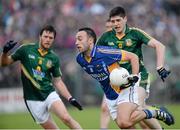 15 June 2013; Anthony McLoughlin, Wicklow, in action against Conor Gillespie, right, and Brian Meade, Meath. Leinster GAA Football Senior Championship Quarter-Final, Wicklow v Meath, County Grounds, Aughrim, Co. Wicklow. Picture credit: Matt Browne / SPORTSFILE