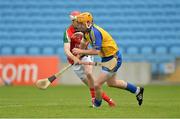 16 June 2013; Shane Curley, Roscommon, in action against Brian Hunt, Mayo. Connacht GAA Hurling Intermediate Championship Final, Mayo v Roscommon, Elverys MacHale Park, Castlebar, Co. Mayo. Picture credit: Barry Cregg / SPORTSFILE