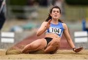 6 July 2019; Grace Furlong of Waterford A.C., Co. Waterford, competing in the U23 Triple Jump  during the Irish Life Health Junior and U23 Outdoor Track and Field Championships at Tullamore Harriers Stadium, Tullamore in Offaly. Photo by Sam Barnes/Sportsfile
