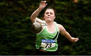 6 July 2019; Vickie Cusack of Liscarroll A.C., Co.Cork, competing in the Junior Weight for Distance event during the Irish Life Health Junior and U23 Outdoor Track and Field Championships at Tullamore Harriers Stadium, Tullamore in Offaly. Photo by Sam Barnes/Sportsfile
