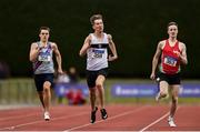 6 July 2019; Jack Raftery of Donore Harriers, Co. Dublin, on his way to winning the Junior 400m during the Irish Life Health Junior and U23 Outdoor Track and Field Championships at Tullamore Harriers Stadium, Tullamore in Offaly. Photo by Sam Barnes/Sportsfile