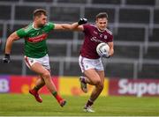 6 July 2019; Cillian McDaid of Galway in action against Aidan O’Shea of Mayo during the GAA Football All-Ireland Senior Championship Round 4 match between Galway and Mayo at the LIT Gaelic Grounds in Limerick. Photo by Brendan Moran/Sportsfile