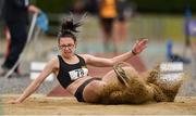 6 July 2019; Aisling MacHugh of Naas A.C., Co.Kildare, competing in the Junior Triple Jump during the Irish Life Health Junior and U23 Outdoor Track and Field Championships at Tullamore Harriers Stadium, Tullamore in Offaly. Photo by Sam Barnes/Sportsfile