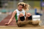 6 July 2019; Laura Cunningham of Craughwell A.C., Co.Galway, competing in the Junior Triple Jump during the Irish Life Health Junior and U23 Outdoor Track and Field Championships at Tullamore Harriers Stadium, Tullamore in Offaly. Photo by Sam Barnes/Sportsfile
