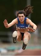 6 July 2019; Grace Furlong of Waterford A.C., Co. Waterford, competing in the U23 Triple Jump  during the Irish Life Health Junior and U23 Outdoor Track and Field Championships at Tullamore Harriers Stadium, Tullamore in Offaly. Photo by Sam Barnes/Sportsfile